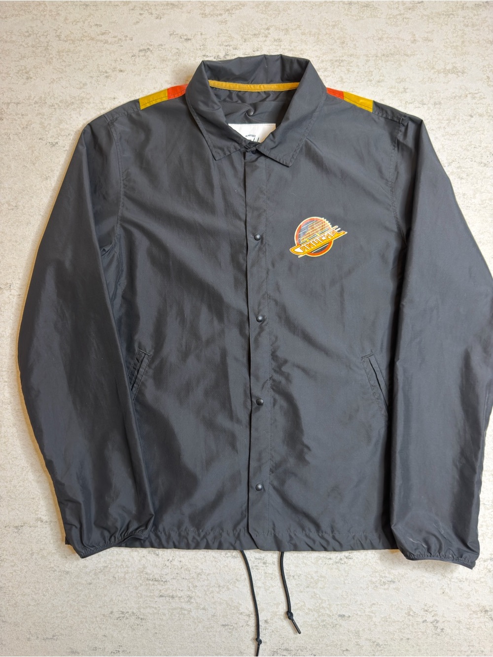 Herschel Canucks Packable Coach Windbreaker Jacket Size M
